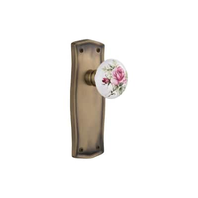 Nostalgic Warehouse Vintage Farmhouse Painted Rose Privacy Door Knob