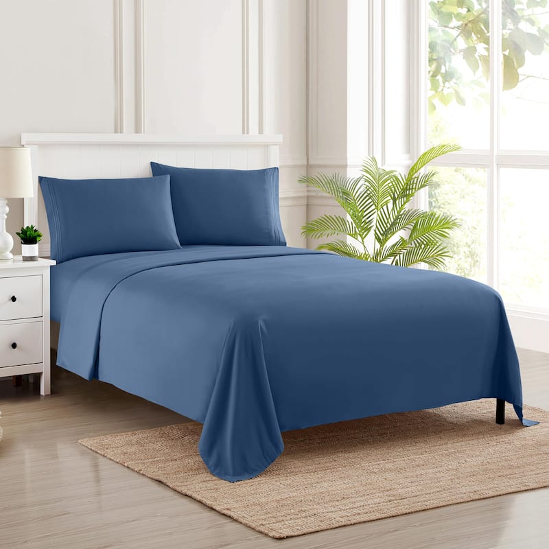 RV Queen 6-Piece Bed Sheet Set - Denim