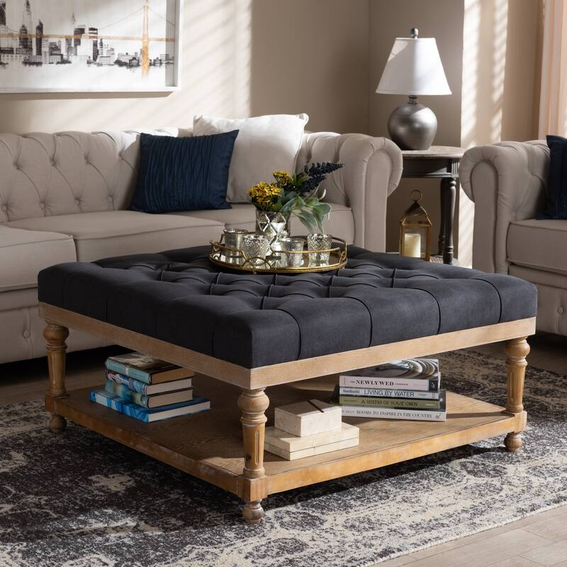 The Gray Barn Windy Ridge Modern and Rustic Cocktail Ottoman