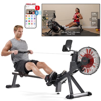 Sunny Health & Fitness Premium Smart Magnetic Air Rower – SF-RW5940SMART