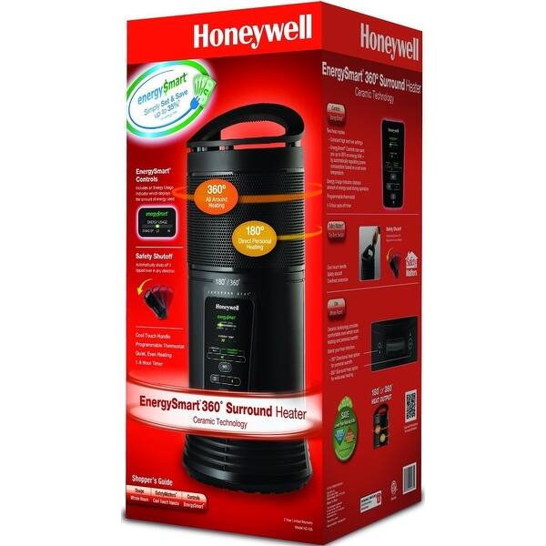 Shop Honeywell Hz 435 Energysmart Surround Ceramic Tower Heater Black 2 Speed Overstock 14350207