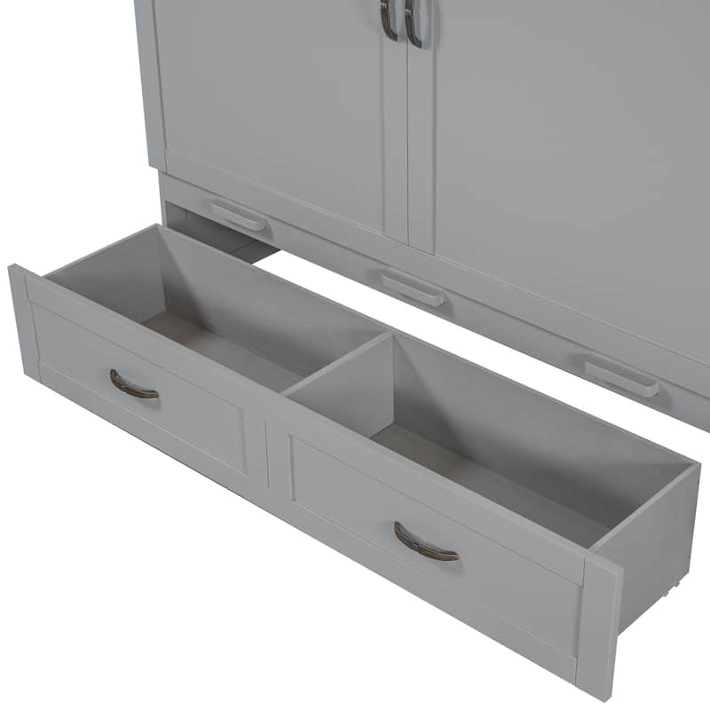 Space-Saving Murphy Bed with USB Ports and Large Drawers