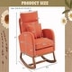 preview thumbnail 15 of 14, Accent Rocking Chair, Upholstered Nursery Glider Rocker, Orange and White