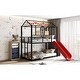preview thumbnail 23 of 26, Roomfitters Twin Over Twin Metal Bunk Bed, House Bed Frame with Slide, Modern Space-Saving Design for Bedroom