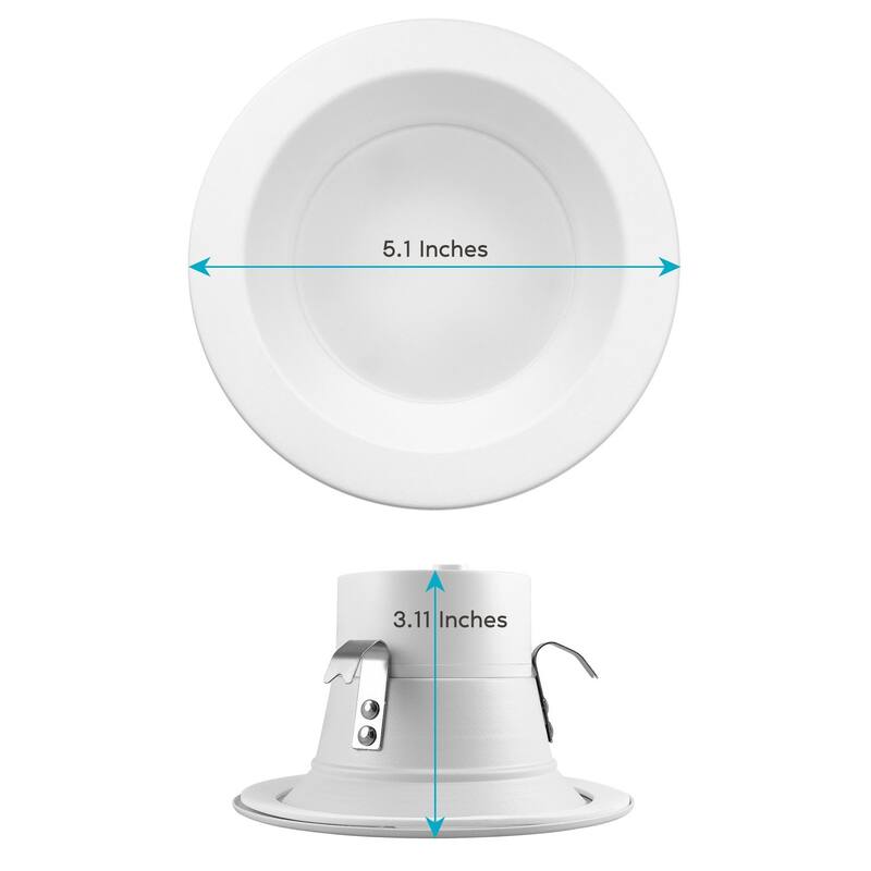 Luxrite 4" LED Recessed Can Lights, Color Selectable 2700K | 3000K | 3500K | 4000K | 5000K, Dimmable, 750 Lumens, 4-Pack