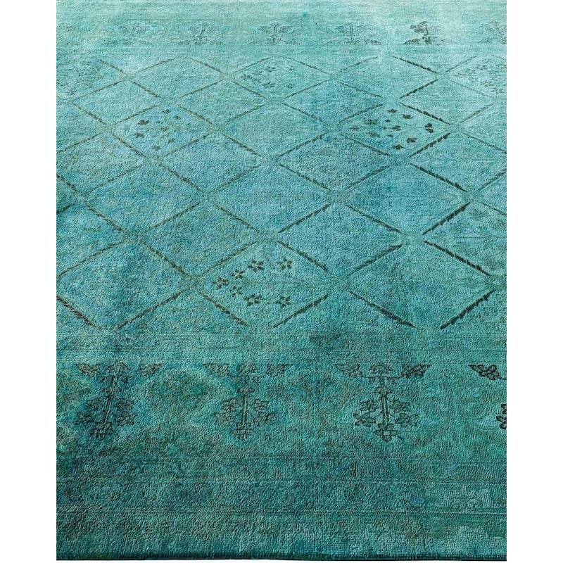 Contemporary Overdyed Wool Hand Knotted Area Rug - 6' 2" x 8' 10"