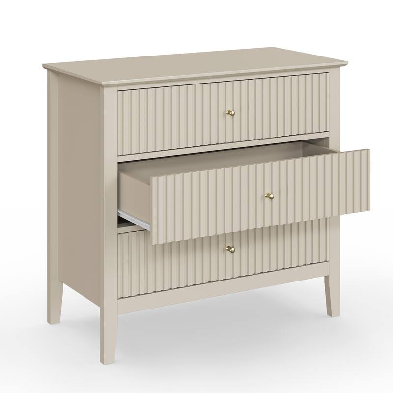 Large 3-Drawer Dresser Storage Cabinet for Bedroom