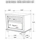 preview thumbnail 56 of 57, Barzini Upholstered Bedroom Set White with Wingback Headboard