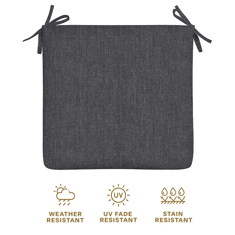 Outdoor Universal Seat Cushion (2-Pack) - 18" wide x 17.5" deep x 2.5" thick