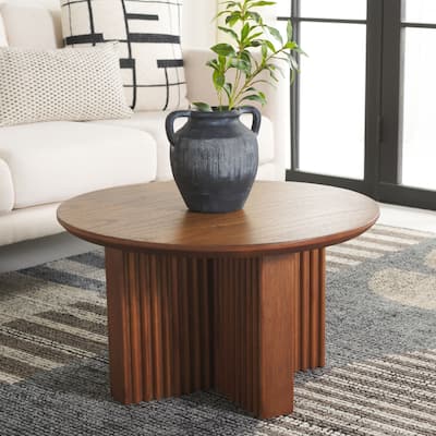 SAFAVIEH Dominic Pedestal Round Top Coffee Table (Fully Assembled) - 30Wx30Dx16H