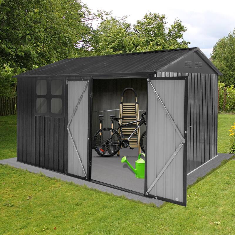 GDFStudio - Sophia Reynolds Spacious and Secure Metal Garden Shed