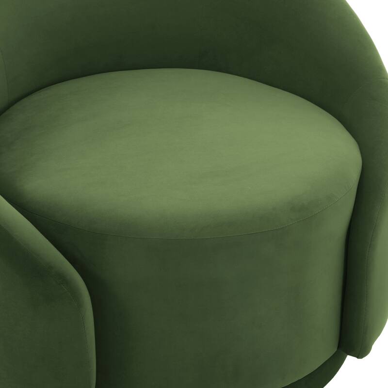 Modern Upholstered Swivel Barrel Chair Accent Lounge Chair