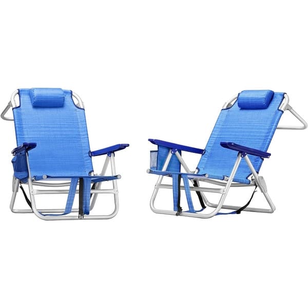 BOSSIN Backpack Beach Chairs for Adults,Adjustable high Beach Lounge Chairs with Towel Rack for Outdoor,Travel