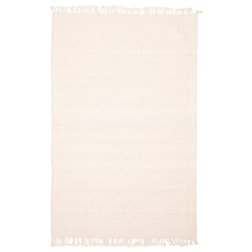 ECARPETGALLERY Braid weave Sienna Beige Wool Rug - 4'11 x 7'8