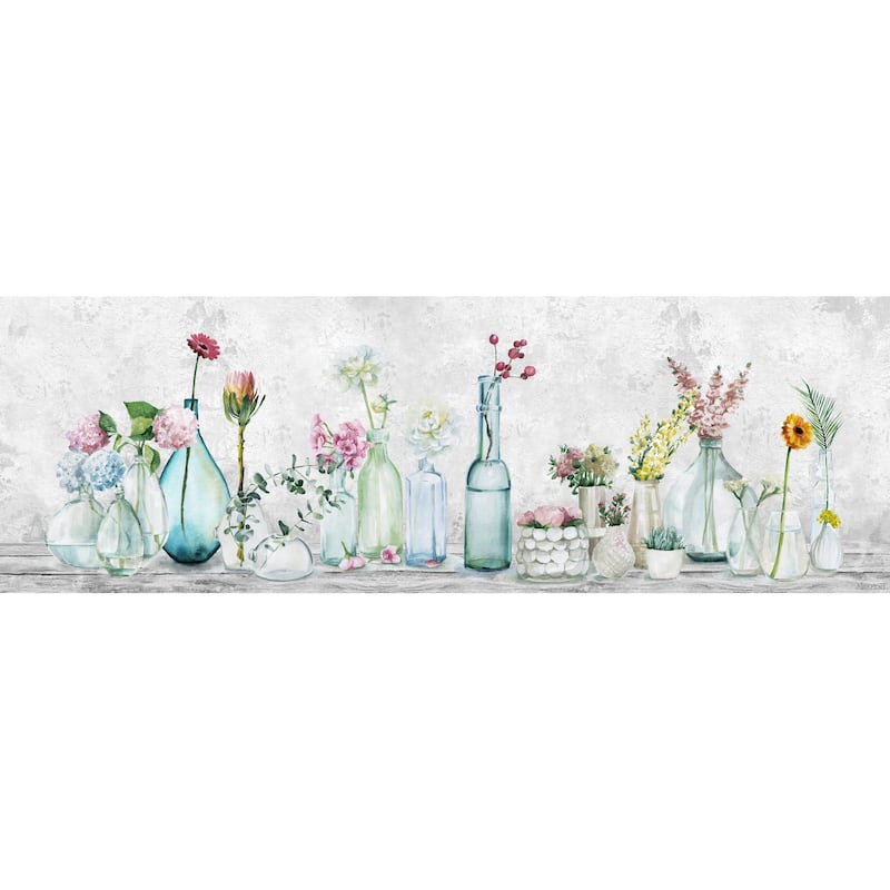 'Series of Colorful Flowers' Painting Print on Wrapped Canvas