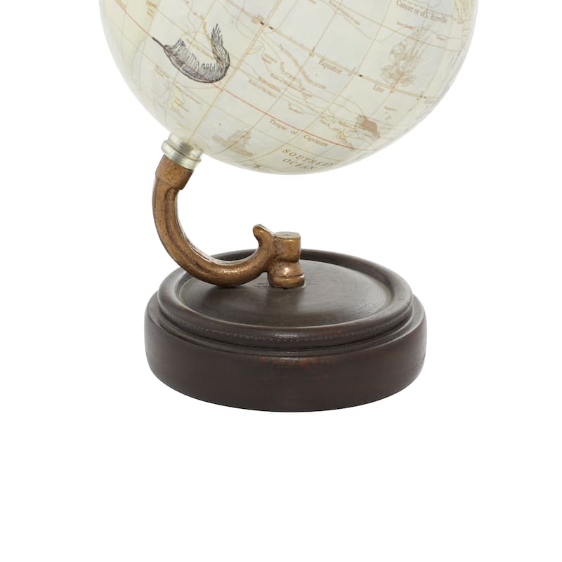 Wood Globe - Yellow - Roche River Decor - 5"W x 5"L x 8"H
