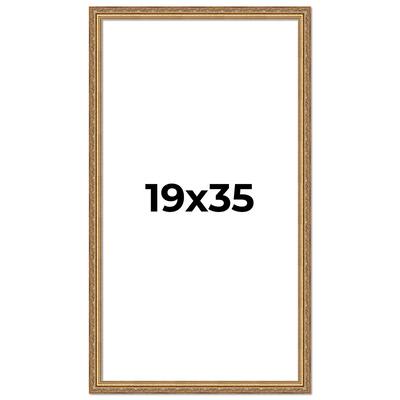19x35 Frame Red Solid Wood Picture Frame Width 1.75 Inches | Interior Frame Depth 1 13/16 Inches