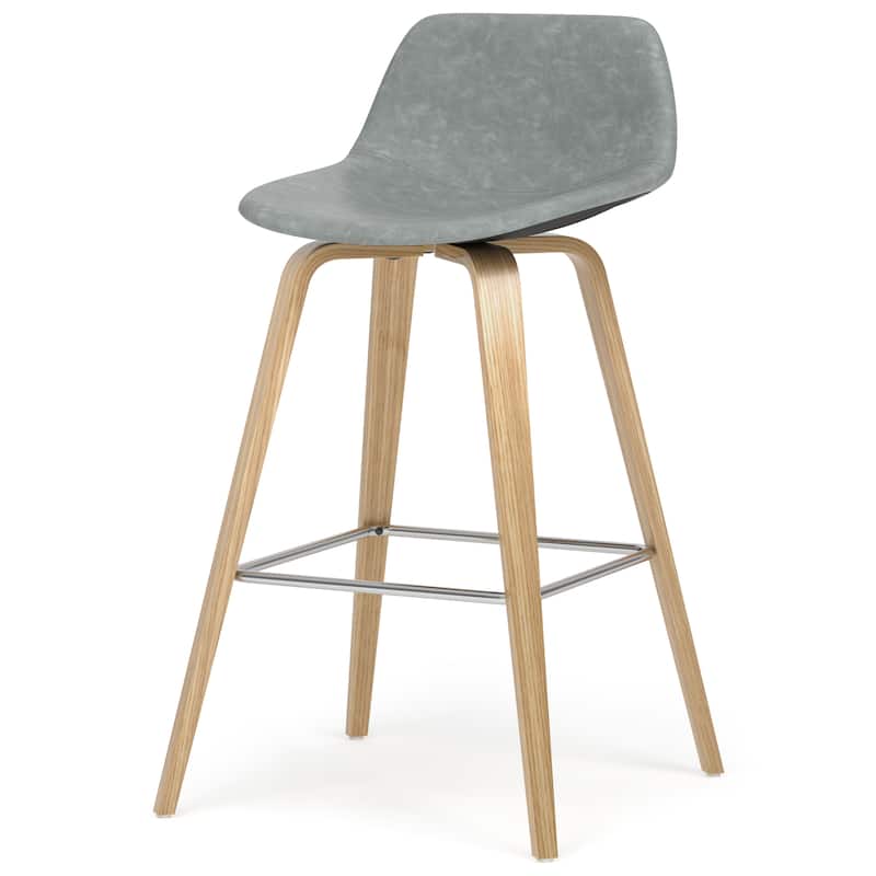WYNDENHALL Cacey Mid Century Modern Bentwood Counter Height Stool (Set of 2) - 20.7'' x 21.1'' x 36.6