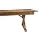 preview thumbnail 7 of 22, 7' x 40" Rectangular Antique Rustic Solid Pine Folding Dining Table