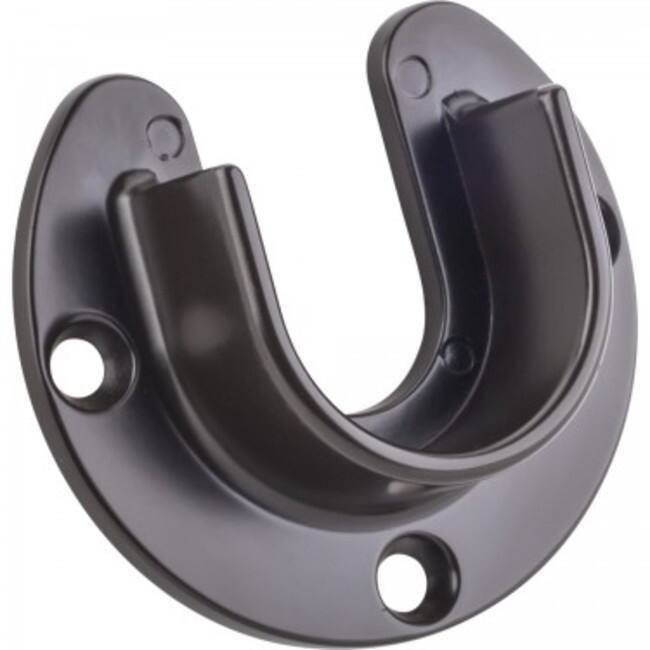 Hardware Resources Open Top Screw In Closet Rod Mounting Bracket for