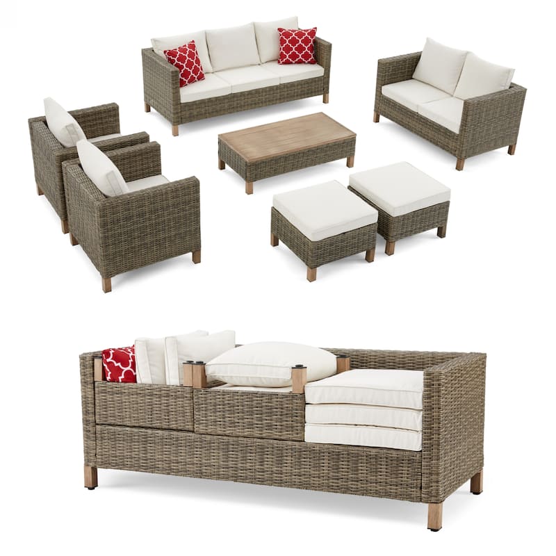 7 Piece Sectional Seating Group with Cushions