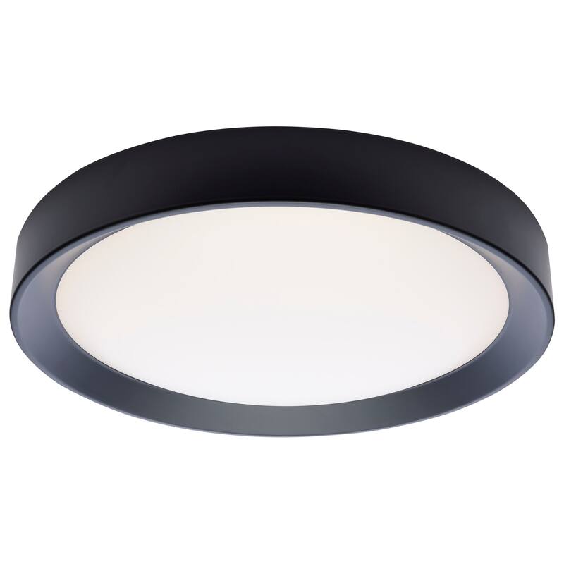 Selene 17 Inch LED Flush Mount CCT Selectable Black Finish