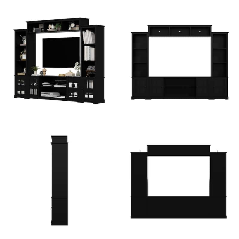 Home Modern Entertainment Center Large Tv Stand Console Table Modular