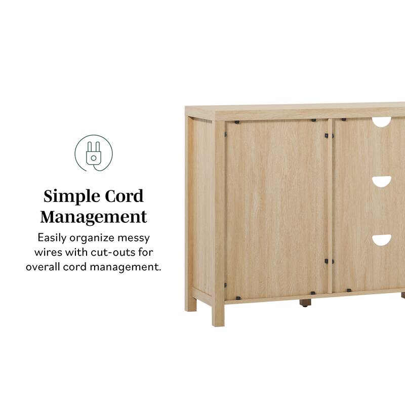 Middlebrook Designs 2-Door 58 inch Sideboard with Arched Rattan Panels