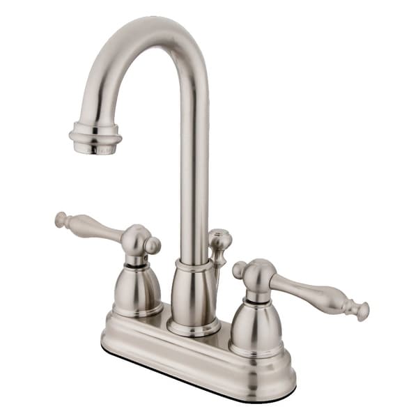 Kingston Brass KB361.NL Vintage 1.2 GPM Deck Mounted Bathroom Faucet with Lever Handles - Pop-Up Assembly Included
