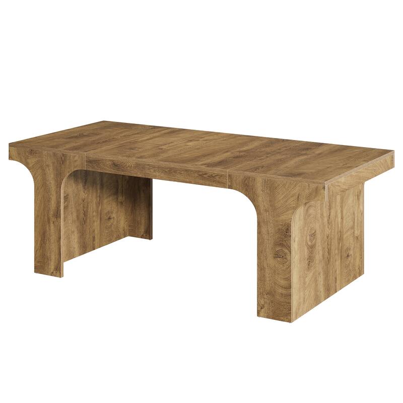 71" Large Wood Dining Table, Rectangular Kitchen Table, Dinner Accent Gathering Table