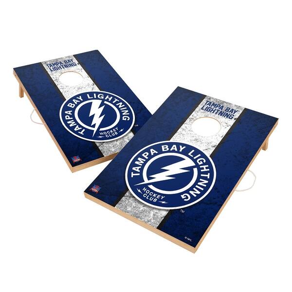slide 2 of 5, Vintage Tampa Bay Lightning NHL Regulation 2x4 Cornhole Set Include Carry Case