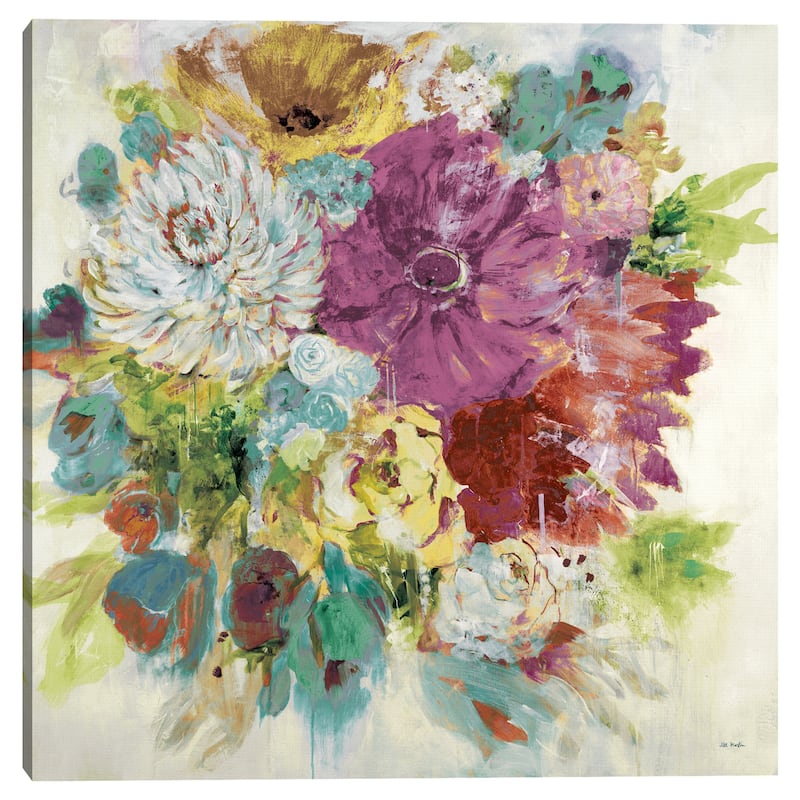 Jewel Tone Bouquet by Jill Martin Canvas Art Print
