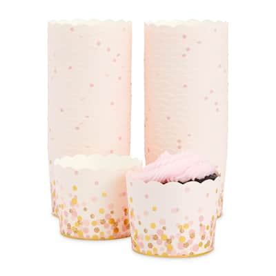50x Mini Cupcake Muffin Liners Wrappers Paper Baking Cups for Birthday, Wedding