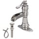 preview thumbnail 1 of 36, Vibrantbath Waterfall Bathroom Sink Faucets Deck Mount Lavatory With Overflow Pop Up Drain - Brushed Nickel