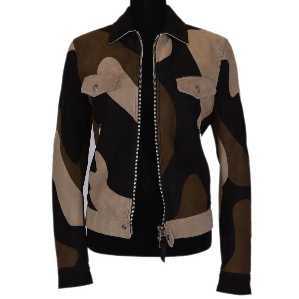Tom Ford Men S Patchwork Camo Suede Leather Runway Trucker Jacket Overstock 22840346 Mens lace up boots nike air max mens slides mens suede sneakers chunky sneakers mens suede boots chelsea boots mens men's tom ford suits. tom ford men s patchwork camo suede leather runway trucker jacket
