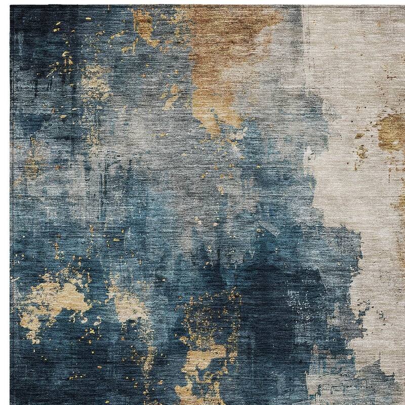 HomeRoots Abstract Transitional Rectangle Outdoor Rug