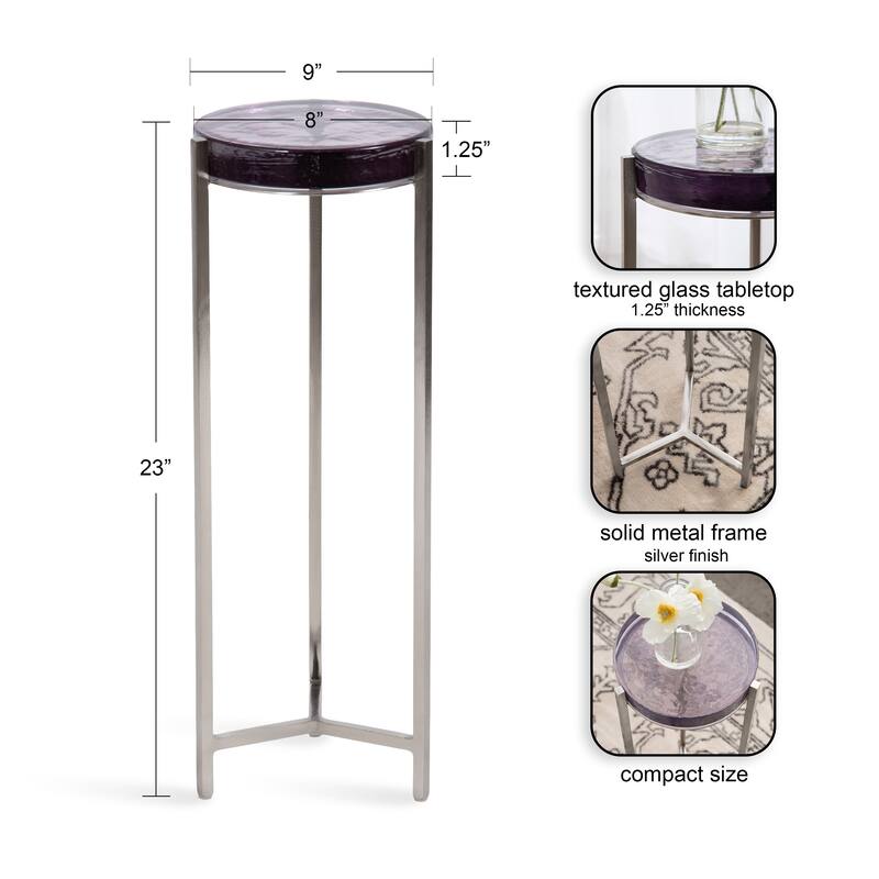 Kate and Laurel Aguilar Glam Drink Table - 9x9x23