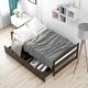 preview thumbnail 12 of 49, Pine Wood Twin Size Platform Bed Frame with 2 Drawers or Twin Size Trundle Bed Frame for Kids, Teens, No Box Spring Required