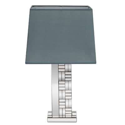 Silver Glass Glam Table Lamp 30 x 15 x 12 - 15 x 12 x 30