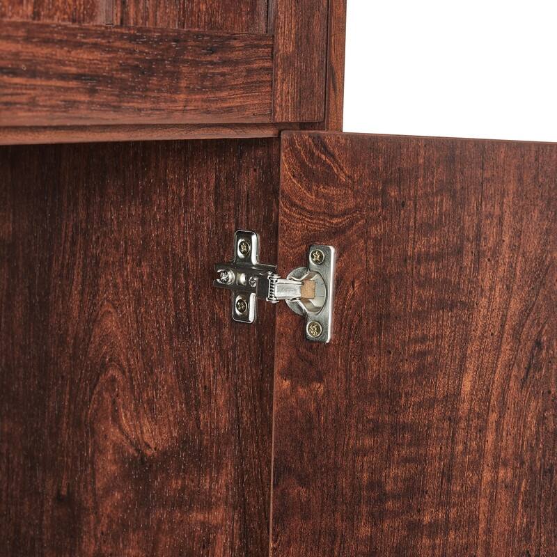 Tall Storage Cabinet with Doors and Shelves