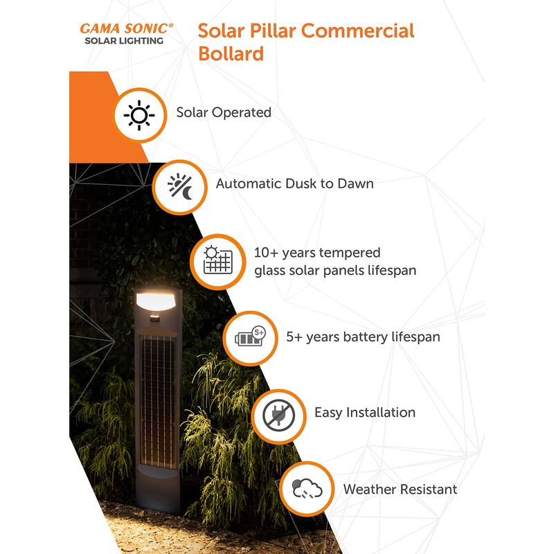 Solar Pillar Commercial Bollard