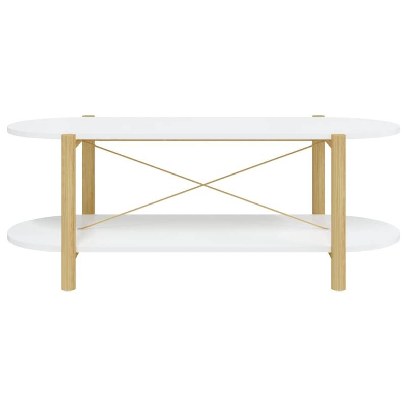 vidaXL Coffee Table Living Room End Table Accent Sofa Table Engineered Wood - 43.3"x18.9"x15.7"