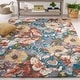 preview thumbnail 3 of 30, SAFAVIEH Handmade Blossom Brunhilda French Country Floral Wool Rug 3' x 5' - Light Blue/Rust