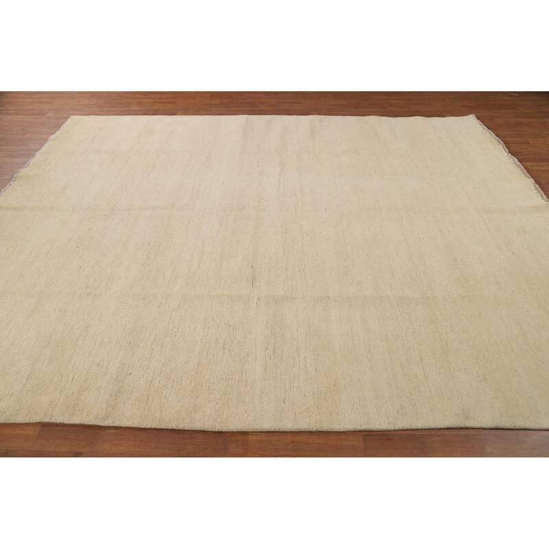 Contemporary Gabbeh Area Rug Hand-Knotted Wool Carpet - 7'11"x 9'8"