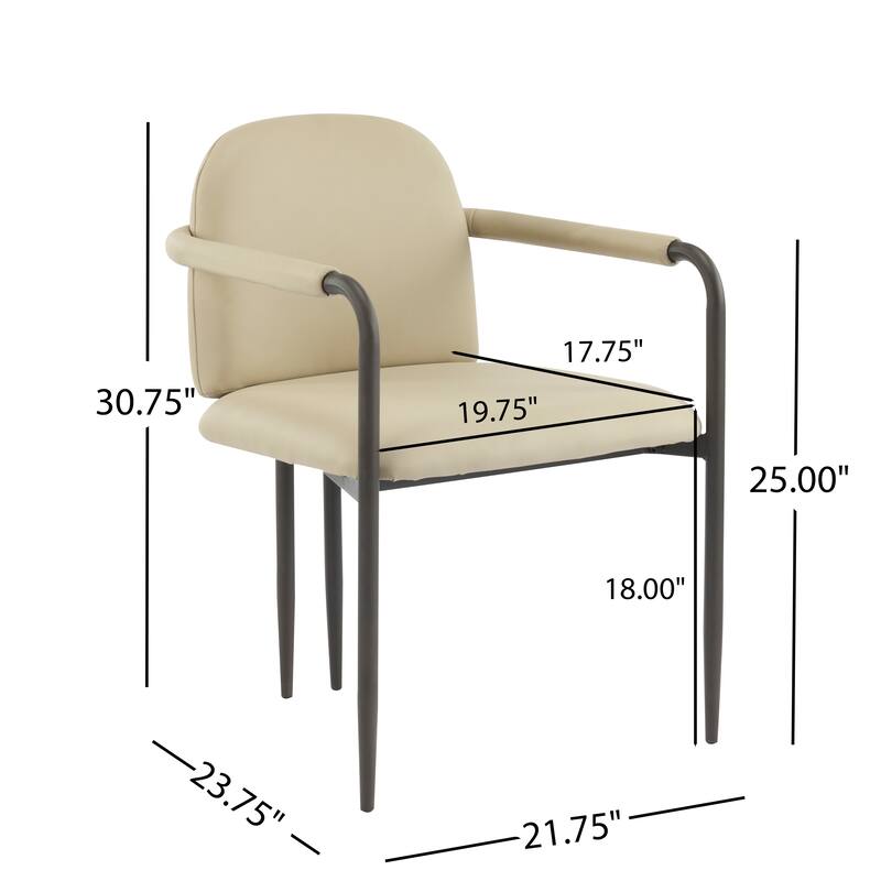 Upholstered Arm Chair Dining Chairs (Set of 2)