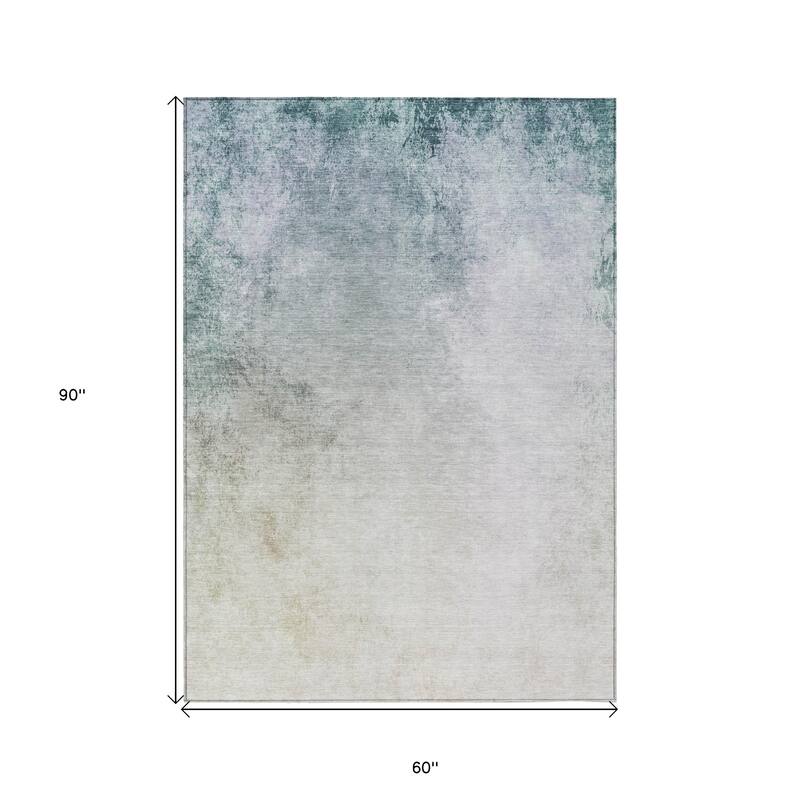 HomeRoots Ombre Transitional Rectangle Outdoor Rug