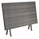 preview thumbnail 26 of 59, SAFAVIEH Outdoor Akita Folding Table with Umbrella Hole - 54.6" x 31.2" x 28.08"