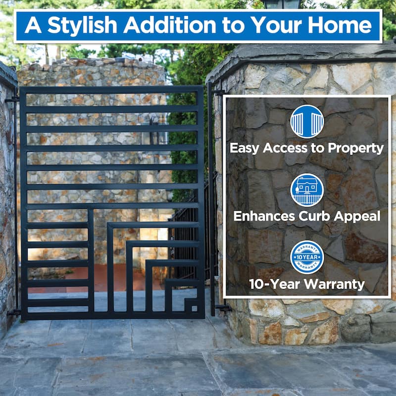 ALEKO Modern Florence Style Garden Steel Pedestrian Gate