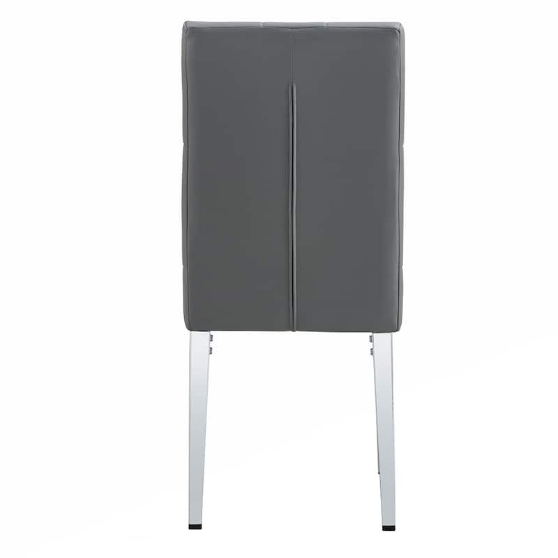 4PCS Silver Metal Dining Chairs