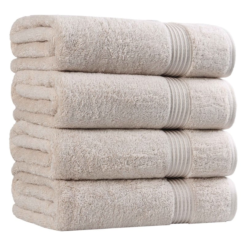 Superior Heritage Egyptian Cotton Absorbent Bath Towel Set of 4